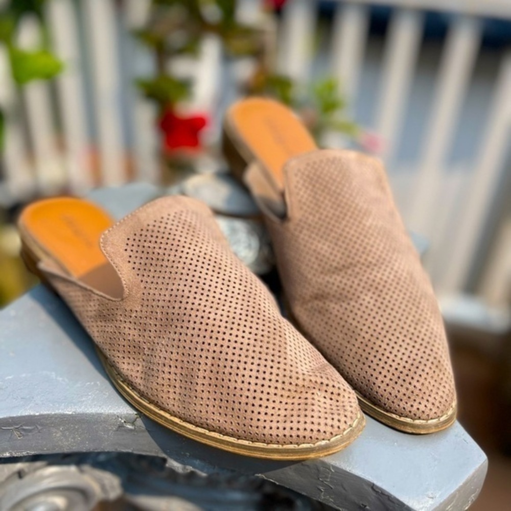 Indigo Mules Faux Suedes woman’s size 9